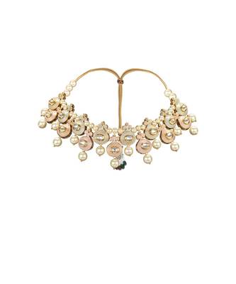 Traditional Earring & Necklace Set With Kundan, Enemaling &  Pearls 2