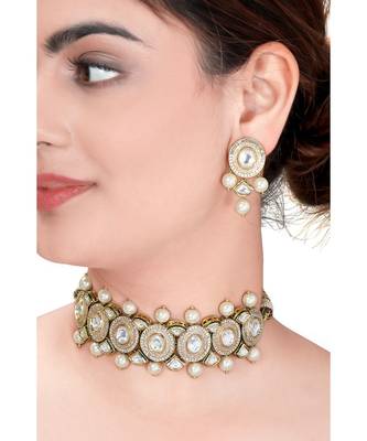 Traditional Choker Set With Kundan &   Pearl 1