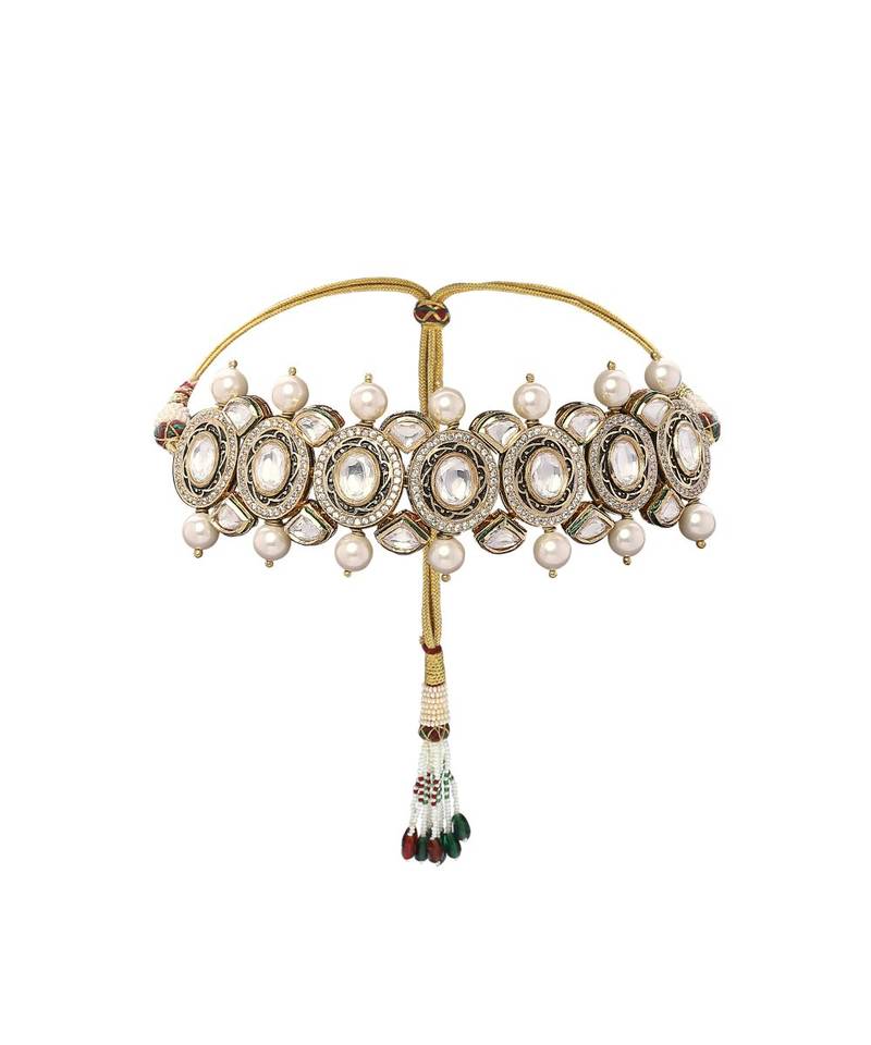 Classic Choker Set With Golden  Pearl & Kundan