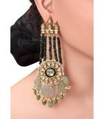 Sparkling Green Earrings in Jade and Green beads