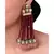 Classic Kundan Earring With Red Agate Beads & Rose Quartz