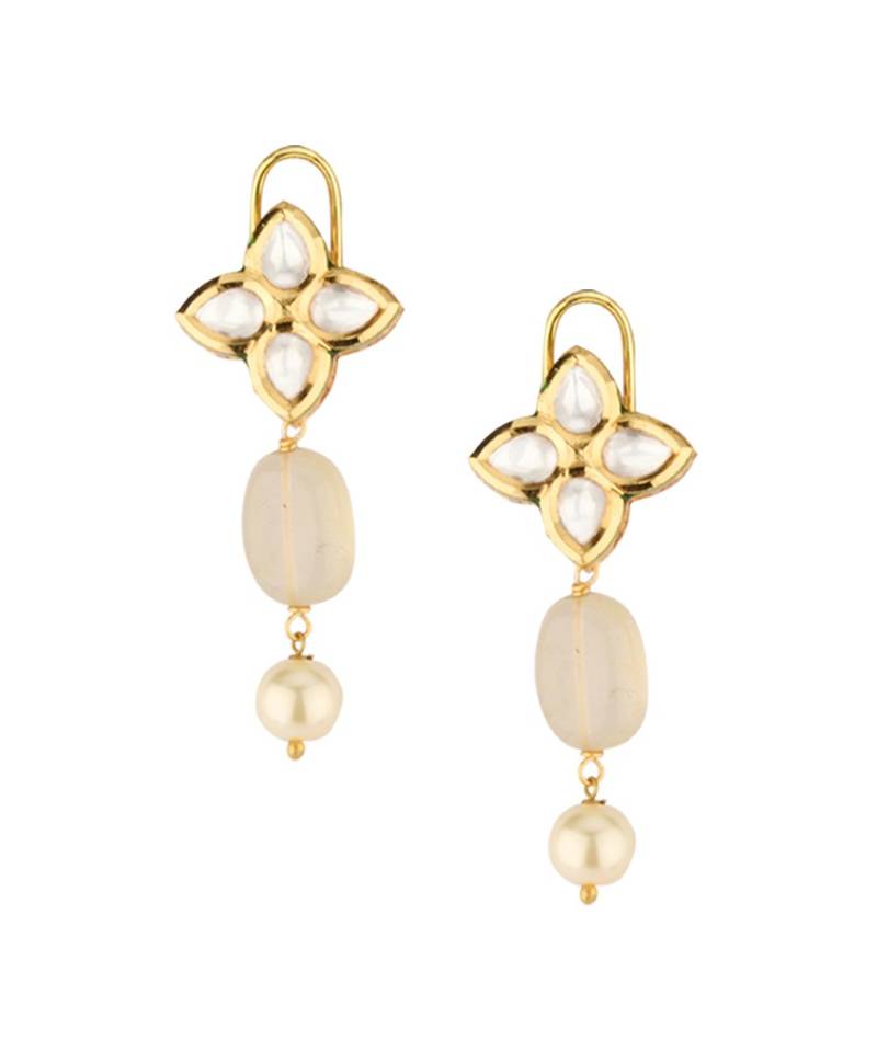 Allure Enamelled Green Kundan Necklace And Earrings Set