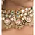 Pristine Enamelled Red And Off White Kundan Necklace And Earring Set
