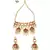Pristine Enamelled Red And Off White Kundan Necklace And Earring Set