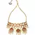 Pristine Enamelled Red And Off White Kundan Necklace And Earring Set