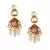 Pristine Enamelled Red And Off White Kundan Necklace And Earring Set