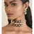 Modern Regala Blue Enamelled Kundan And  Pearls Necklace And Earrings Set.