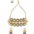 Modern Regala Blue Enamelled Kundan And  Pearls Necklace And Earrings Set.