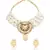 Pearl Relish Green Kundan And  Pearls Necklace And Earrings Set