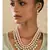Riveting Pink And White Kundan Necklace And Earrings Set.