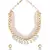 Riveting Pink And White Kundan Necklace And Earrings Set.