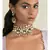Charming Enamelled Blue Kundan Necklace And Earrings Set