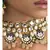 Charming Enamelled Blue Kundan Necklace And Earrings Set