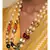 New Age Wonder Off White And Blue Kundan ,  Pearls And Jade Beads Necklace And Earrings Set.