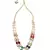 New Age Wonder Off White And Blue Kundan ,  Pearls And Jade Beads Necklace And Earrings Set.