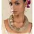 Jubilistic Beige Jute Thread,  Pearls And Lakh Pieces Necklace And Earrings Set.