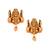 Celestial Surprise Beige Jute Threaded Gold Pendant Necklace And Earrings Set With Agate And Gold Beads.