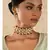 Pearly Paradise Red Kundan And  Pearls Necklace And Earrings Set.