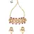Pearly Paradise Red Kundan And  Pearls Necklace And Earrings Set.