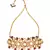 Pearly Paradise Red Kundan And  Pearls Necklace And Earrings Set.