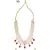 Scarlet Surprise Red  Kundan,  Pearls, Hydro Onyx Necklace And Earrings Set.