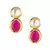 Scarlet Surprise Red  Kundan,  Pearls, Hydro Onyx Necklace And Earrings Set.