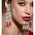 Golden Kundan Polki Earrings With Shell Pearls And Jade Drops
