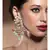 Exquisite Kundan Polki Earrings In Shell Pearls