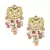 Eccentric Kundan Polki Earrings In Shell Pearls And Vibrant Carved Quartz