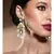 Intricate Kundan Polki Gold Enamelled Earrings In Glazed Jade