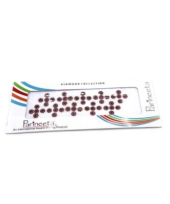 Maroon Round Glittered Forehead Bindis for Women(Pack Of 2) 2