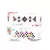 Maroon Square & Multicolor Round Velvet Bindi  For Women ( Pack Of 2)