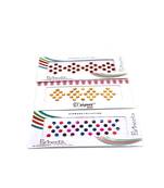 Multicolor Stone And Velvet Sticker Bindi Tikka Kumkum for Women (Pack of 3)