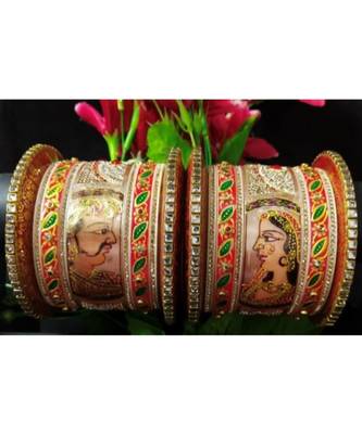 Hand Painted Hand Made Designer Full Bridal Chura Chuda Set 1