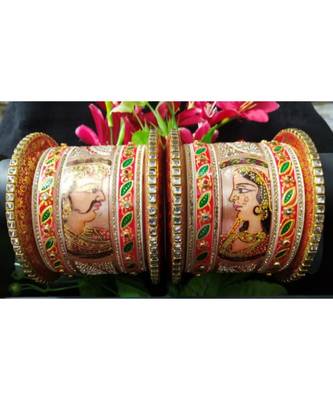 Hand Painted Hand Made Designer Full Bridal Chura Chuda Set 2