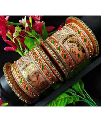 Hand Painted Hand Made Designer Full Bridal Chura Chuda Set 3