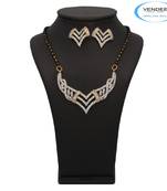 Vendee Fashion Designer CZ Diamond Mangalsutra Pendant Set (7230) 