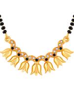 Ethnic Black Beaded Gold-toned Combo Set of 3 Mangalsutra for Women