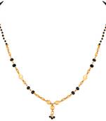 Ethnic Black Beaded Gold -toned Combo Set of 2 Mangalsutra for Women