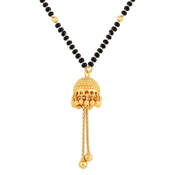 Ethnic Black Beaded Gold- toned Combo Set of 3 Mangalsutra for Women 3
