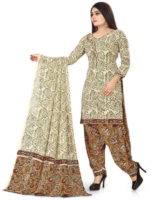 Beige printed cotton salwar 3