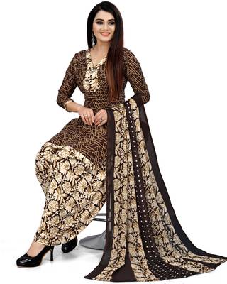 Brown printed cotton salwar 3