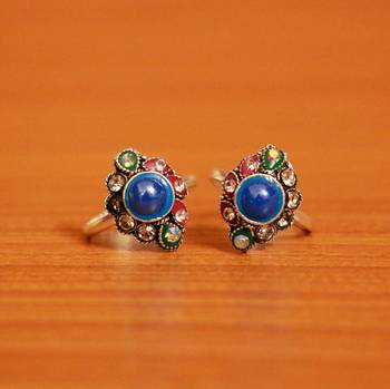 Blue zircon  toe-rings 1