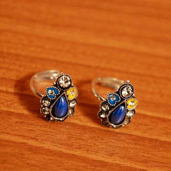 Blue zircon  toe-rings 2