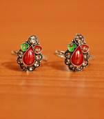 Red zircon  toe-rings