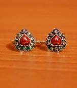 Red zircon  toe-rings