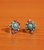 Turquoise zircon  toe-rings
