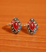 Red zircon  toe-rings