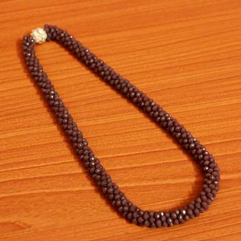 Purple swarovski crystal Mala 1