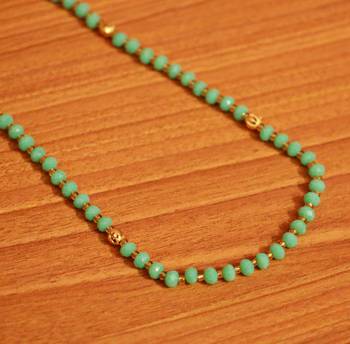 Turquoise swarovski crystal Mala 2